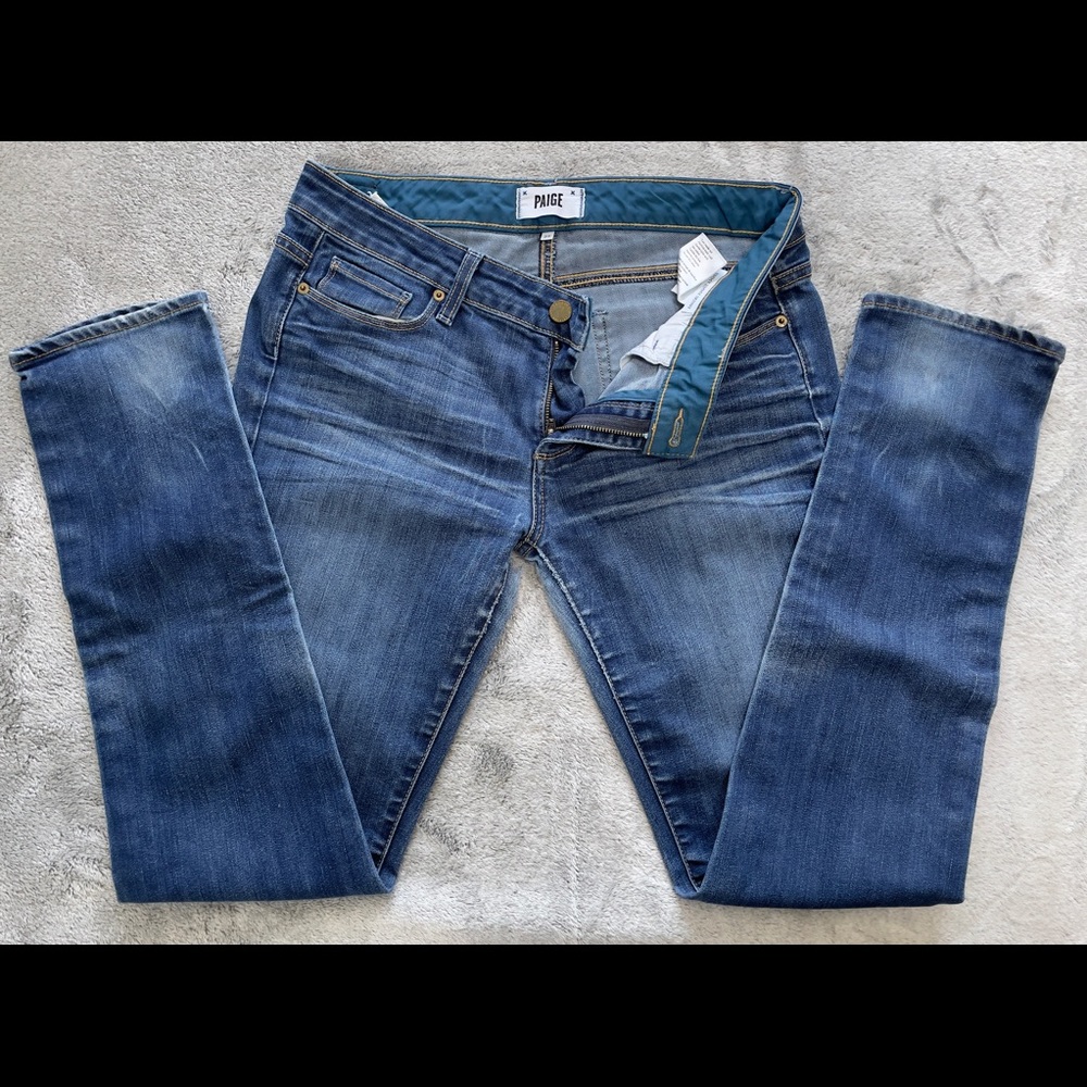 Paige Medium Wash Skinny Jeans 27”